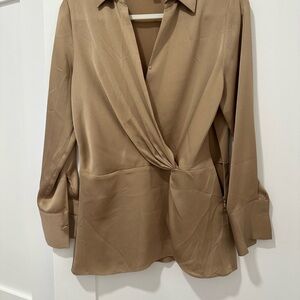Elegant Tan Women's Blouse